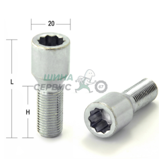 Болт M14x1,5 (53/ 28) под многогранник спец. внутр цинк (ИТАЛИЯ) VST20D28 BC