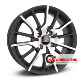 Yamato Nakamura 15.0 / 6.0J PCD 4x100.00 ET 48.00 ЦО 54.10 Литой / Черный матовый с полированной лицевой поверхностью