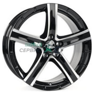 9x19/5x112 ET24 D66,5 Quinto Diamant black front polished