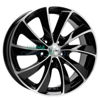 7,5x17/5x112 ET47 D70,1 Lugano Diamant black front polished