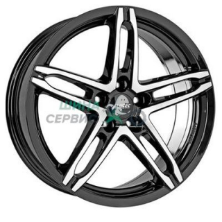 7x16/5x112 ET48 D57,1 Poison Diamant black front polished