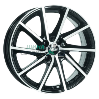 7x17/5x114,3 ET55 D64,1 Singa Diamant black front polished