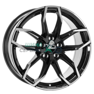 Rial 8x19/5x112 ET45 D70,1 Lucca Diamant black front polished