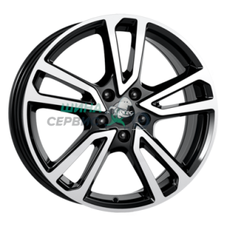 Alutec 7,5x17/5x112 ET38 D66,6 Tormenta Diamant black front polished