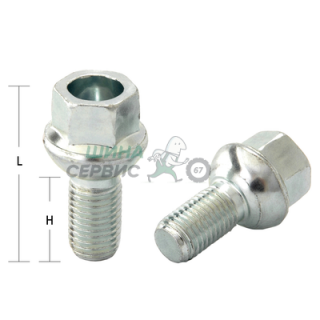 Болт M12x1,5 (40/ 21) hex17 сфера цинк (ИТАЛИЯ) LS17A21F BC