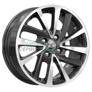 K&K 6x15/4x100 ET37 D60,1 КС899 Алмаз черный