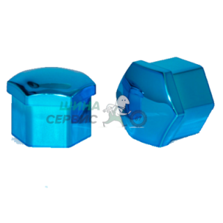 Комплект пластиковых колпачков hex19, blister 20+1, BLUE, JN-9766
