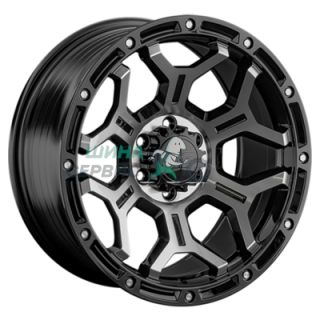 LS FlowForming 9x20/6x139,7 ET20 D106,1 RC68 BKF (конус, Колпак+лого)